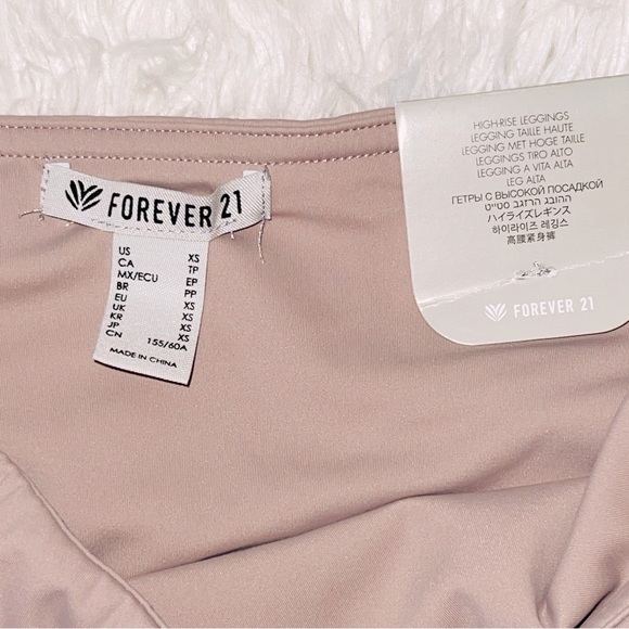 SOLD F21 Mauve Active High Rise Moto Leggings - Picture 6 of 10